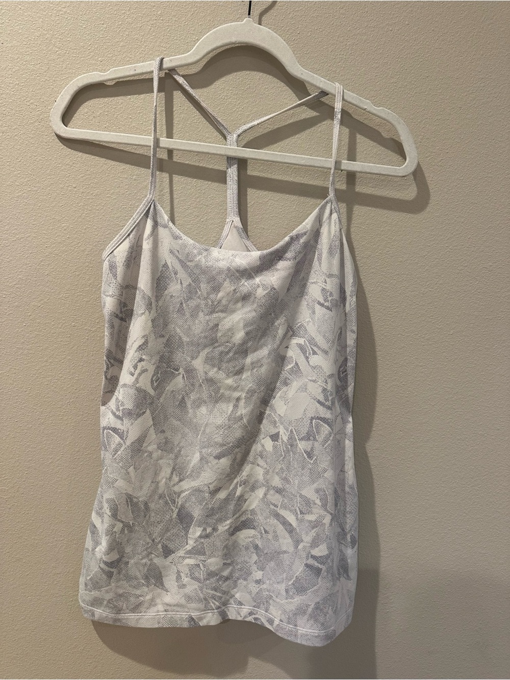 lululemon athletica Grey and White Patterned Strappy Tank